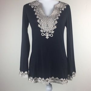 INC International Concepts Black & White top
